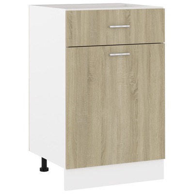 Elegant Drawer Bottom Cabinet in Sonoma Oak Engineered Wood for Stylish Home Storage