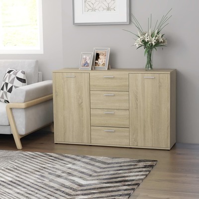 Sideboard Sonoma Oak 120x35.5x75 cm Chipboard