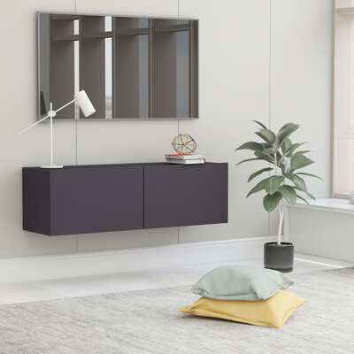 TV Cabinet Grey 100x30x30 cm Chipboard