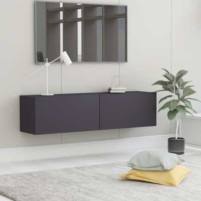 TV Cabinet Grey 120x30x30 cm Chipboard