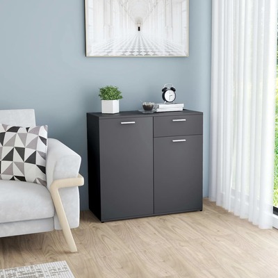 Sideboard Grey 80x36x75 cm Chipboard