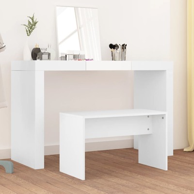 Dressing Stool White Engineered Wood