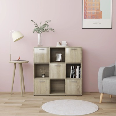 Book Cabinet Sonoma Oak 90x30x90 cm Chipboard