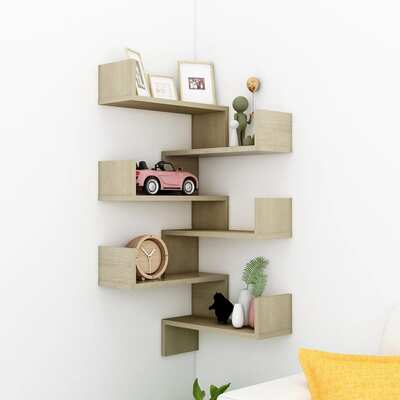 Wall Corner Shelves 2 pcs Sonoma Oak Engineered Wood