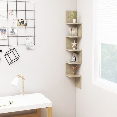 Wall Corner Shelf Sonoma Oak Engineered Wood