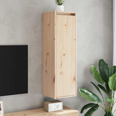 Wall Cabinets 2 Pcs Solid Wood Pine