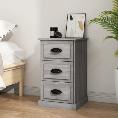 Misty Whispers: Grey Sonoma Engineered Wood Bedside Cabinet