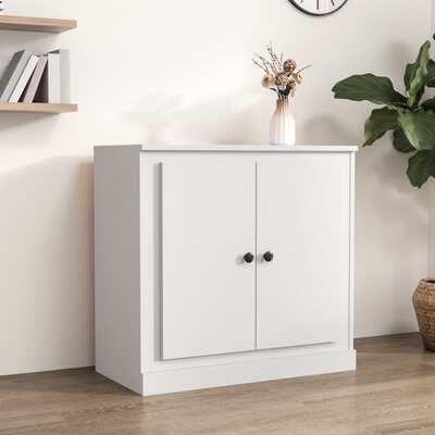 Sleek and Functional Sideboard in White Engineered Wood