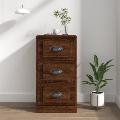 Modern Minimalism:Brown Oak Engineered Wood Sideboards