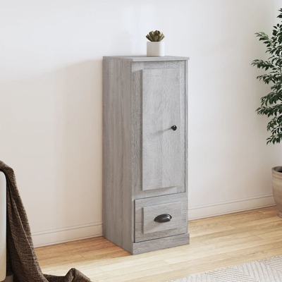 Contemporary Highboard in Sleek Grey Sonoma Engineered Finish