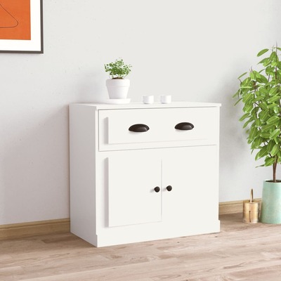 Highboard in Sleek White Finish