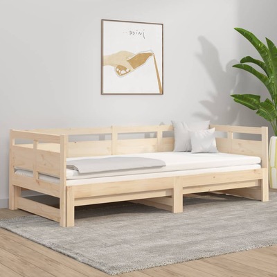 Pull-out Day Bed Solid Wood Pine 