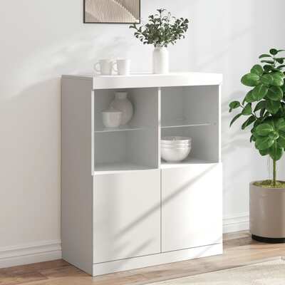 Luminous Storage Sideboard with LED Lights in White