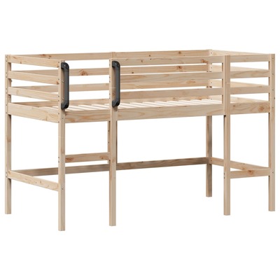 Stylish Kids' Loft Bed in Solid Pine Wood  Single Bed Frame, No Mattress