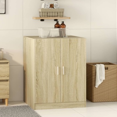 Sonoma Oak Washing Machine Cabinet: Modern Storage Solution for Your Laundry