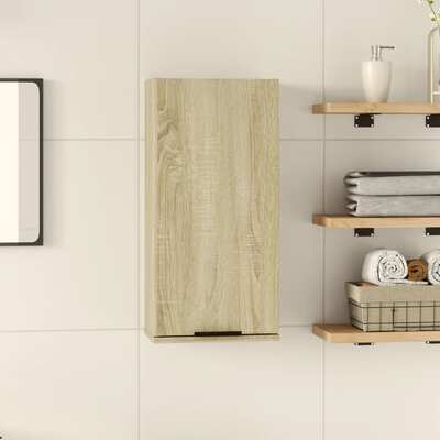 Enhance Your Bathroom's Elegance with a Sonoma Oak Wall-Mounted Cabinet