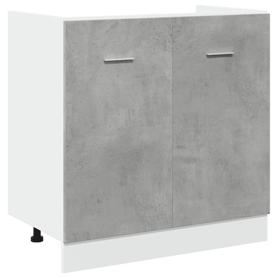 Sink Bottom Cabinet Storage Cabinet Kitchen Concrete Grey Engineered Wood