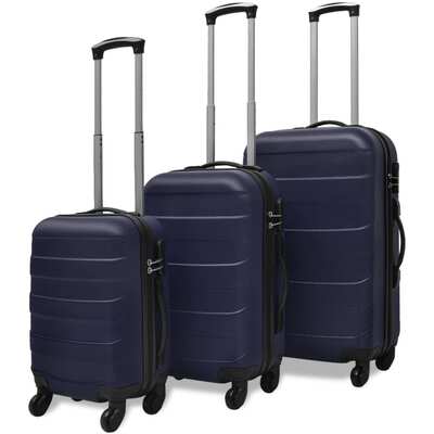 Three Piece Hardcase Trolley Set Blue