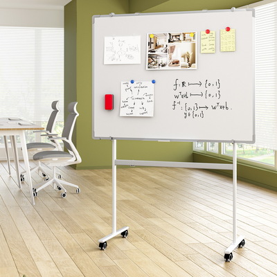 90X120Cm Standing Magnetic Whiteboard With Wheels