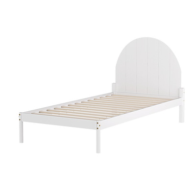 Bed Frame Single Size Wooden White