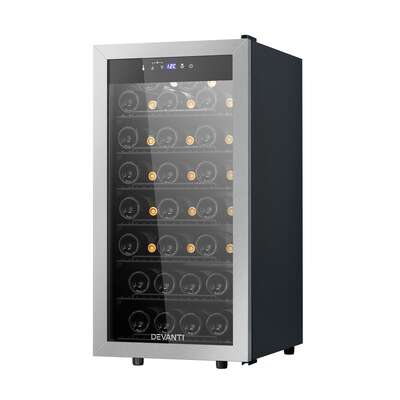 Devanti Wine Fridge Cooler 42 Bottles Premium Storage for Wine 