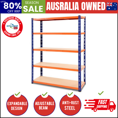 1.8M Garage Shelving Warehouse Rack Pallet Racking Storage Shelve Blue