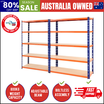 2.4Mx1.8M Garage Shelving Warehouse Rack Pallet Racking Storage Blue