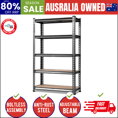 1.5M Garage Shelving Warehouse Rack Pallet Racking Storage Shelf Charcoal