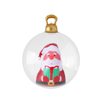 Christmas Inflatable Ball 60cm Santa Decoration Giant Bauble Clear