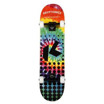 31-inch Star Series Complete Skateboard Rainbow Dot, Youth Skateboarding, Durable Deck