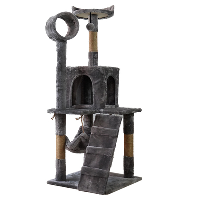 135cm Cat Tree Scratching Post - Dark Grey