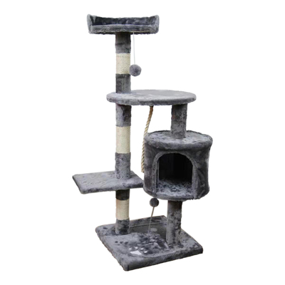 110cm Cat Tree Scratching Post - Silver Grey