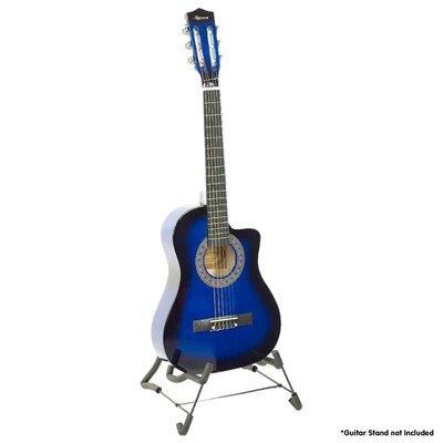 38in Cutaway Acoustic Guitar with guitar bag - Blue Burst