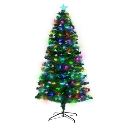 Enchanted Pre Lit Fibre Optic Christmas Tree With Stars