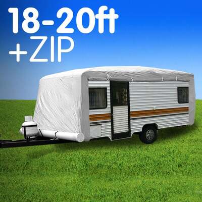 18Ft To 20Ft Caravan Cover With Side Zip Campervan 19Ft