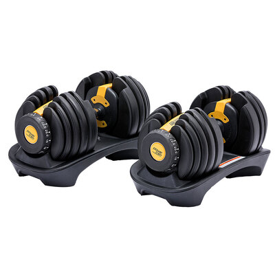 48kg Adjustable Dumbbell Home Gym Set Gold