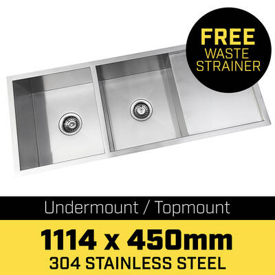 304 Stainless Steel Sink - 1114 x 450mm