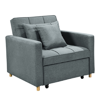 Suri 3-in-1 Convertible Sofa Chair Bed by -  Airforce Blue