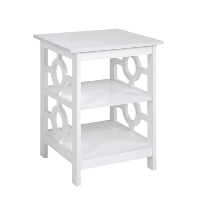 Oliver 2-Tier Bedside Table - White