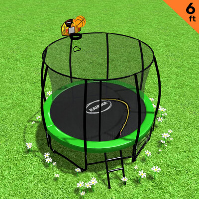 Classic 6ft Trampoline safe - Green