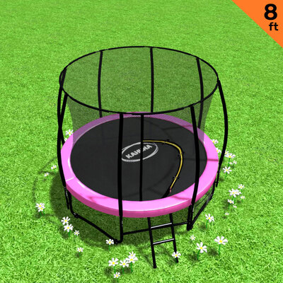 Trampoline 8 ft Outdoor Spring - Pink