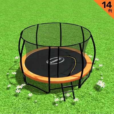 New Kids Gift Classic 14ft Trampoline Free Safety Net